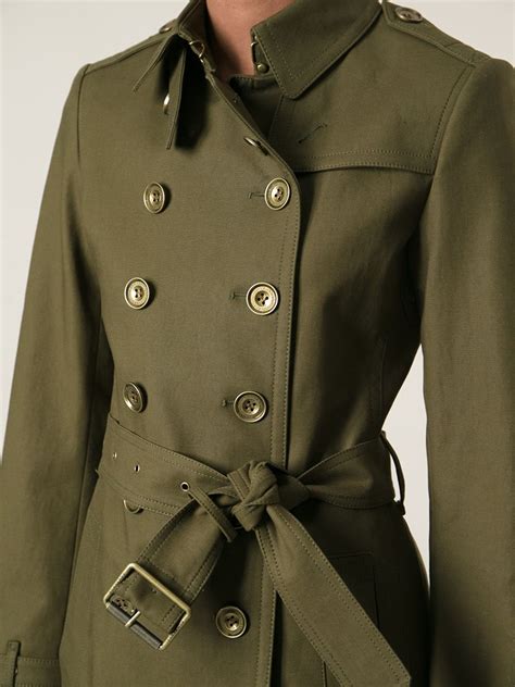 burberry army green coat